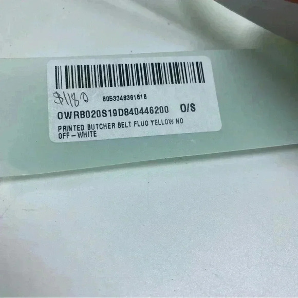 Off-White c/o Virgil Abloh 2019 Printed Butcher Waist Belt Black New with tags - Picture 7 of 10